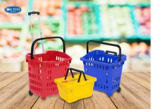 Giỏ nhựa siêu thị Nghệ An bền đẹp, tiện lợi